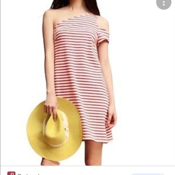 Anthropologie Dresses & Skirts - Maeve striped one shoulder dress coastal nautical